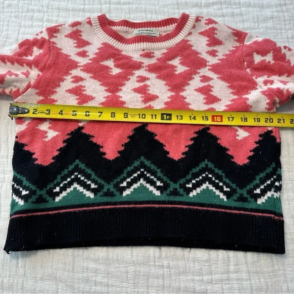 Anthropologie Aldomartins Nieves Sweater Pink Nordic Wool Alpaca XS